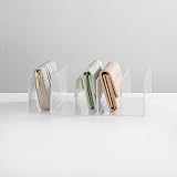 mDesign Clutch Bag Organiser with 5 Slots - Clear Handbag Storage view 6