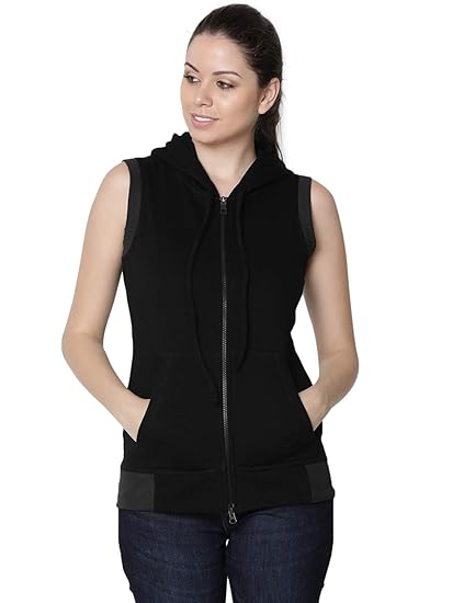 women's sleeveless hooded sweatshirt