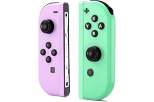 Bcofo Compatible with Switch Controller, Switch Controller Replacement for Switch/OLED/Lite Support Wake-up, Dual Vibration Function, Motion Control, Screenshot, Green and purple