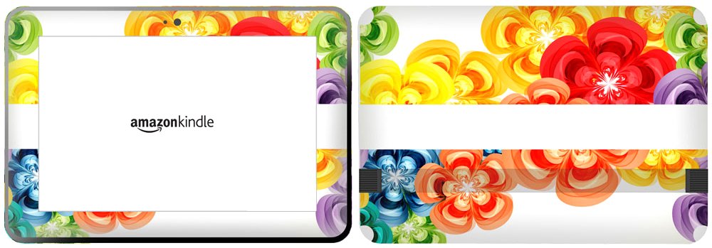 Get it Stick it SkinTabAmaFireHD89_68 Many Bright Colour Flowers Skin for 8.9-Inch Amazon Kindle Fire HD