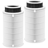 1000 Replacement Filters Compatible with Air Doctor AD1000 Air Purifier, Includes Premium Efficiency Layer, Activated Carbon Layer, and Pre-Filters, 2-Packs