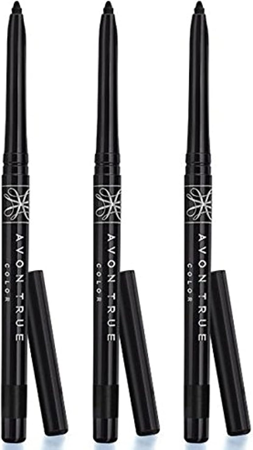 Avon Glimmerstick Eyeliner 3 Pack Blackest Black Retractable Waterproof