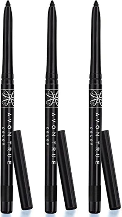Avon Glimmerstick Eyeliner 3 Pack Blackest Black Retractable Waterproof