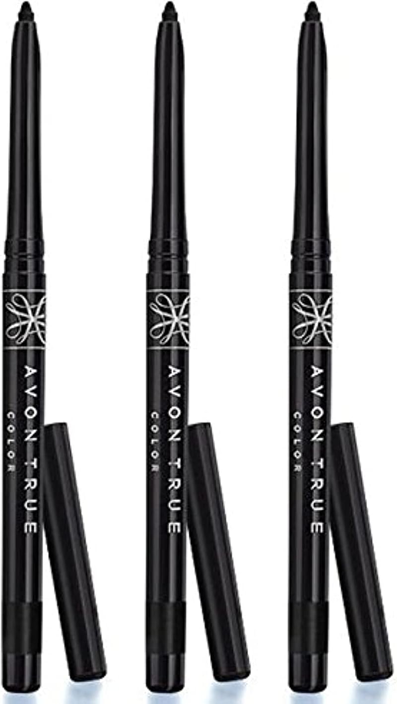 Avon Glimmerstick Eyeliner 3 Pack Blackest Black Retractable Waterproof