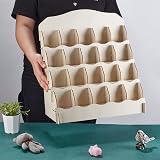 PH PandaHall 4 Tier Wooden Card Display Rack 20 Shelves Retail Vendor view 2