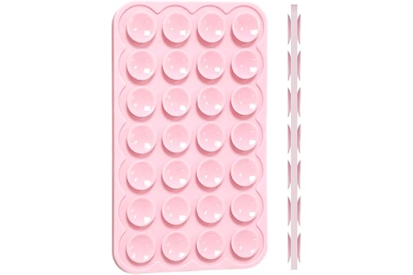 DreamsLink.LC Silicone Double-Sided Suction Cup Phone Case Detachable Mount | Sticky Phone Grip Hands-Free for Selfies & Vide