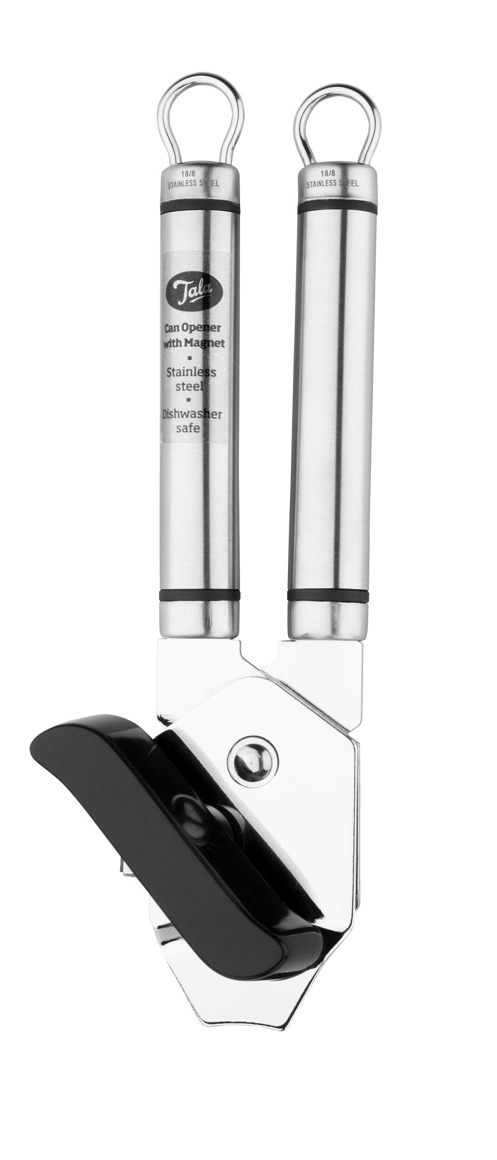 Tala Stainless Steel Can Opener, Traditional Manual Design will open foods tins with ease, comes with a built in bottle opener, large comfortable handle