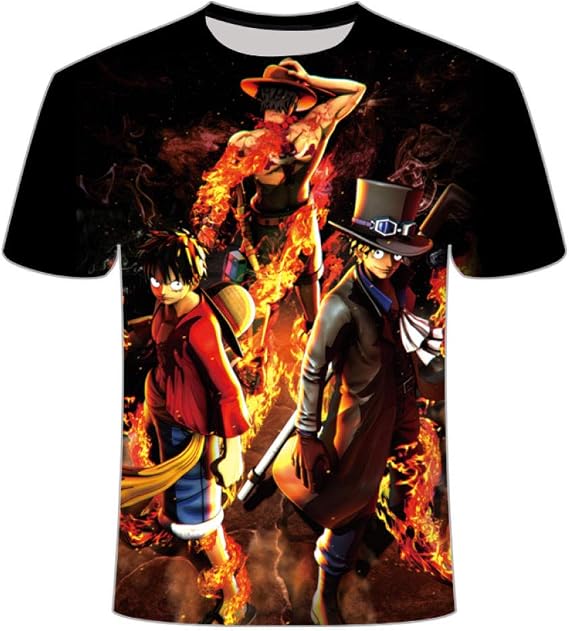 Amazon Co Jp 面白いワンピース少年コスチュームアニメ原宿tシャツ夏のメンズtシャツ3dファッショントップスtシャツメンズストリートウェア D4 4xl 服 ファッション小物
