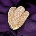 Mytys Mesh Crystal Net Cubic Zirconia Cooktail Ring 18k Rose Gold (9)