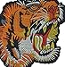 Est Mundum Motorcycle Backpack Patches Designer Snake | Bee | Tiger | Rose | Multi-Pack Kit | Embroidered Iron On Patch for Jackets | (Screaming Tiger)