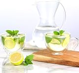 ecooe Double Walled 350ml Glass Cups with Handle Borosilicate 2x350ml view 7