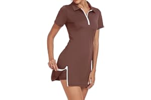 GGOV Womens Two Piece Tennis Golf Dress Active Athletic Exercise Sports Wear Dresses for Women with Pocket Separate Shorts
