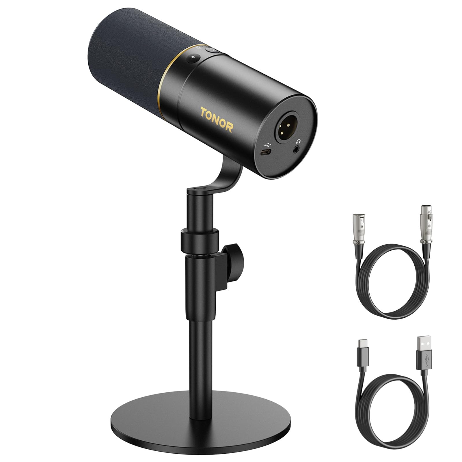 Photo 1 of TONOR Dynamic Microphone, USB/XLR PC Computer Recording Mic with Desktop Stand for Content Creating, Live Streaming, YouTube, Gaming, Studio Microfono with Quick Mute Button, Headphones Jack, TD520