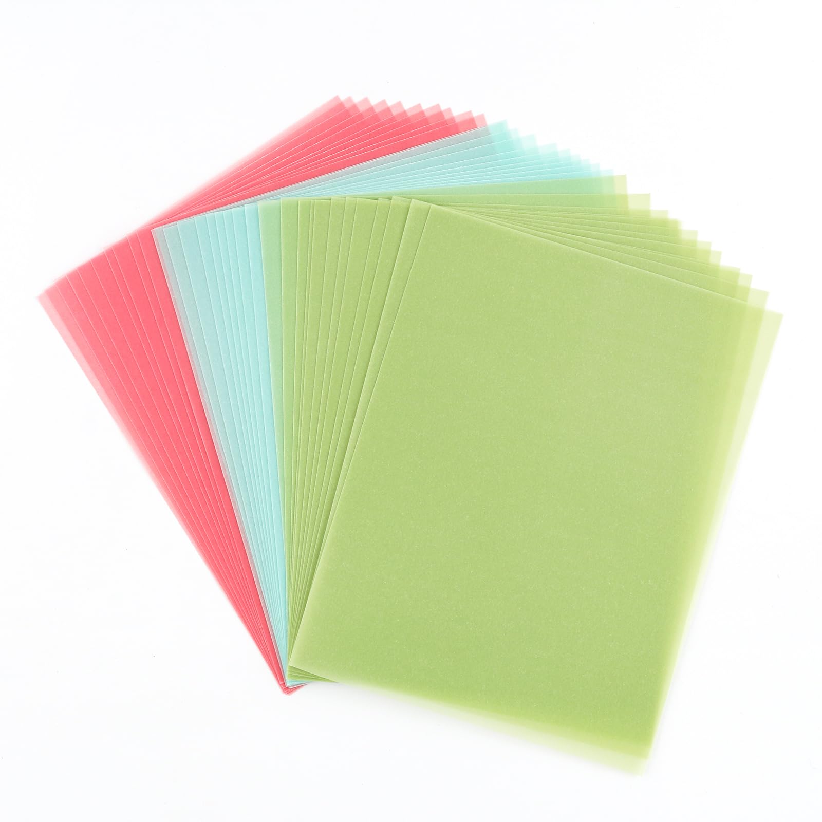 Colored Vellum Paper,90 Sheets 3 Colors Transparent Vellum Paper 4.25x5.5inch Translucent Printable Clear Vellum Sheets for Printing Drawing Ink Jet Laser Printer Arts Crafts Scrapbook Vellum