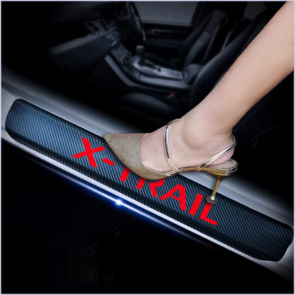 kaiweiqin 4Pcs Car Door Sill Scuff Plate Cover for