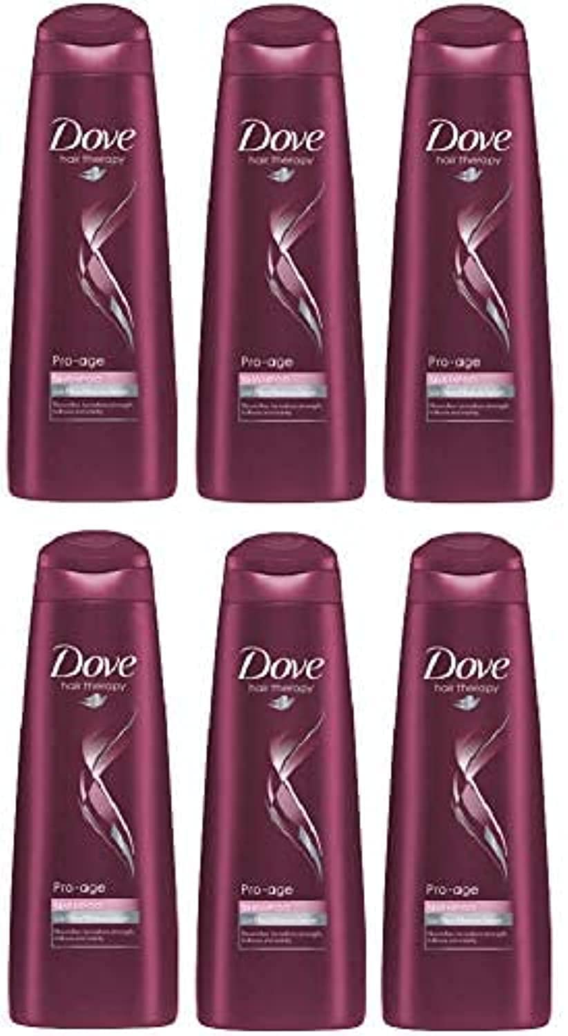 Dove Pro Age, Cleansing And Vitalising Shampoo, Hair Care Men And Women, Nourishes And Moistuiriserises Hair, Softens And Cleans All Hair Styles And Colours, Large Pack (6 X 250 Ml)