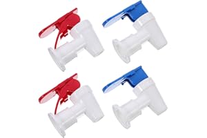 KOMBIUDA 4pcs Reusable Water Dispenser Replacement Taps with Safety Lock for Water Cooler in Office