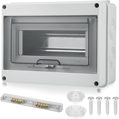 JIZZU HT-5 Way Circuit Breaker Box IP65 Waterproof DIN Rail Enclosure