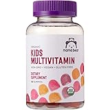 Amazon Brand - Mama Bear Organic Kids Multivitamin, 60 Gummies, 1 Month Supply (Packaging May Vary)