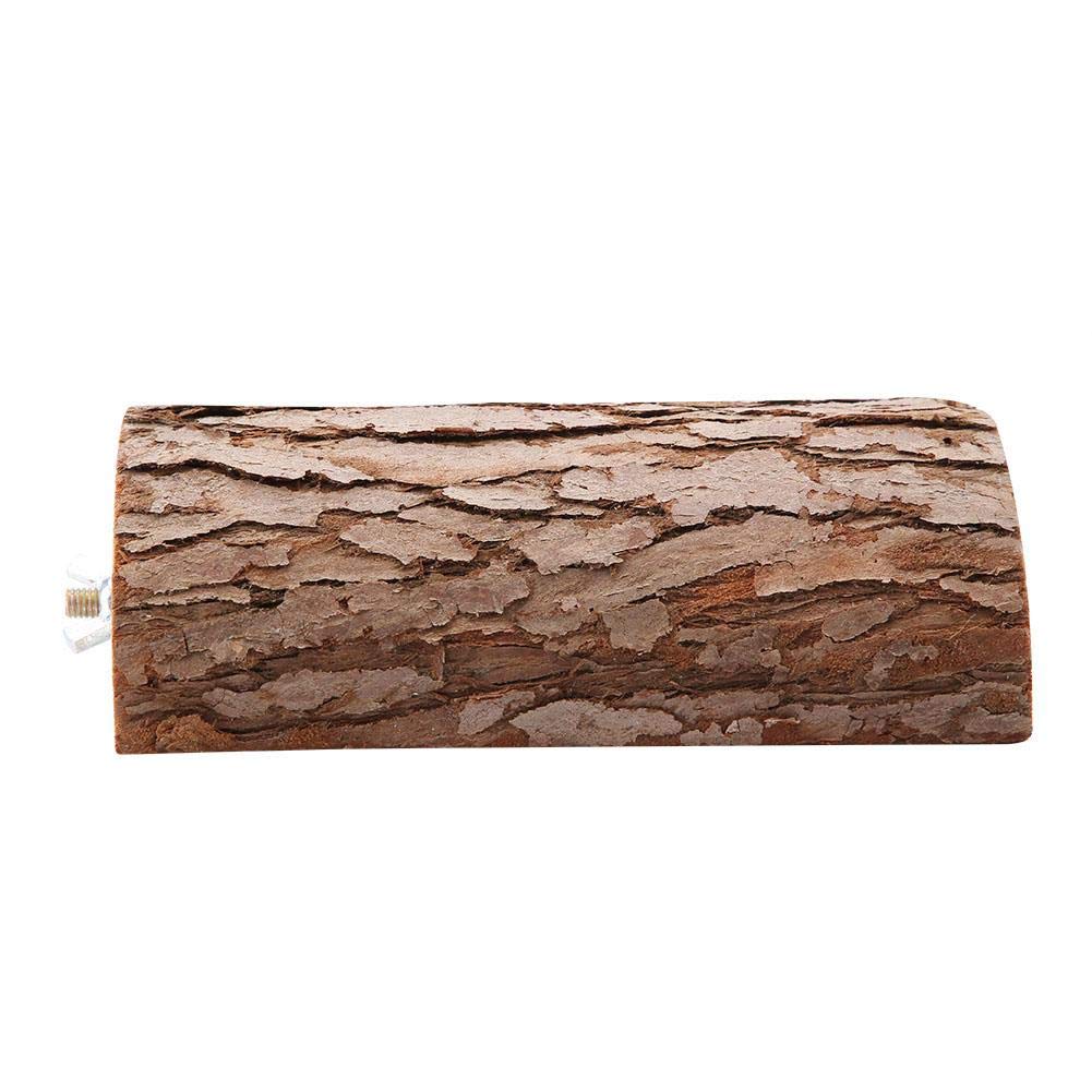 Natural Wood Bird Perch Stand and Hamster Cage Platform Toy - Small Animal Playground for Gerbils Squirrels Hamsters with Springboard Design