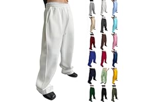 Baggy Sweatpants Men Wide Leg Loose Fit Sweat Pants Heavyweight Fleece Joggers Workout Trousers for Casual Streetwear