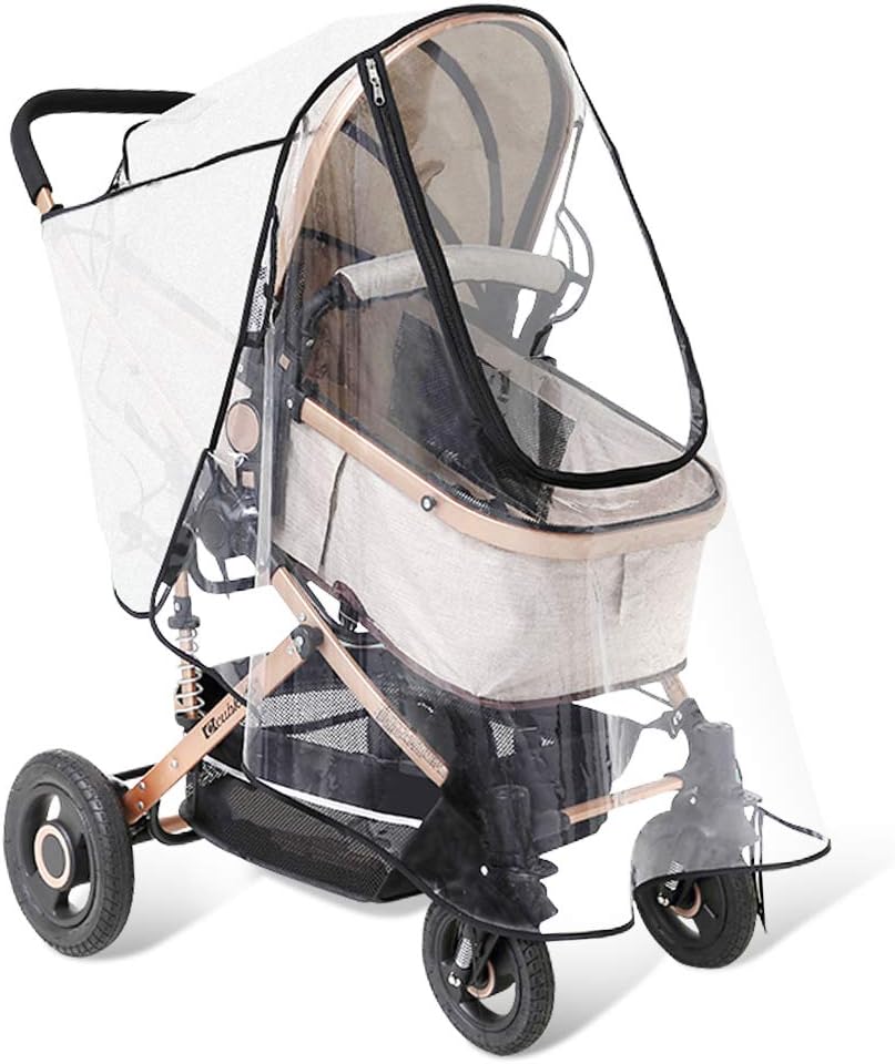 Baby Rain Cover for Stroller Universal, Breathable Weather Shield - Waterproof, Wind, Snow, Dust, Anti-Mosquito, Travel-Friendly, Outdoor Use (Large)