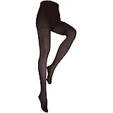 NuVein Compression Pantyhose, 15-20 mmHg Support, Women's Sheer Nylon Hosiery Tights, Closed Toe, Black, Tall