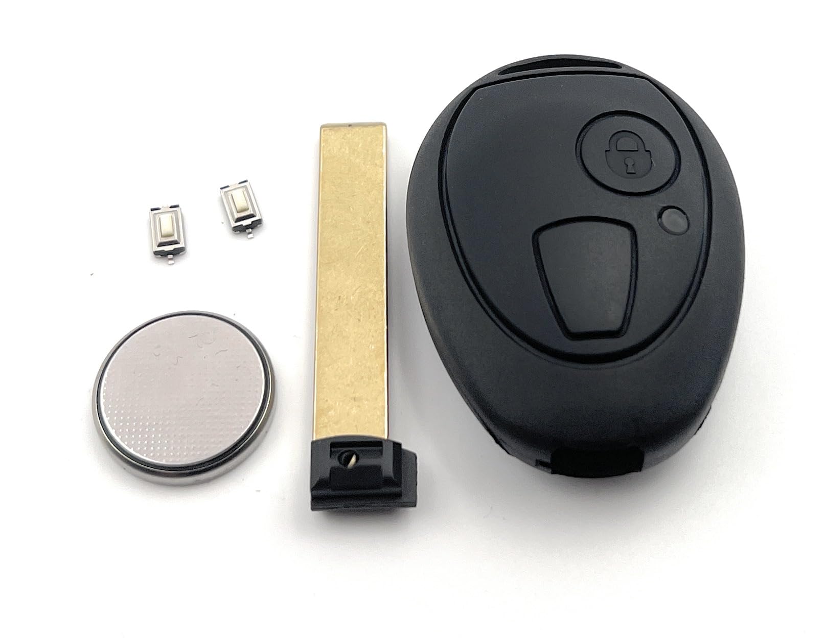 Repair kit for Land Rover 75 MG 2 button remote key case switches buttons cr2032 battery