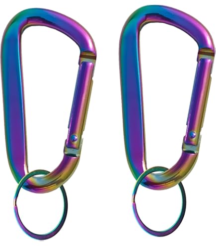 5/100pcs Colorful Carabiner Keychain Alluminum D-ring Buckle 5/100pcs Colorful Carabiner Keychain Alluminum D-ring Buckle