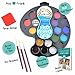 Face Paint Kit for Kids – 16 Washable Vegan Paints, 3 Brushes, Safe Facepainting for Sensitive Skin, Professional Quality Body Facepaints for 160 faces, Birthday Makeup Paint Supplies by Ana and Luke