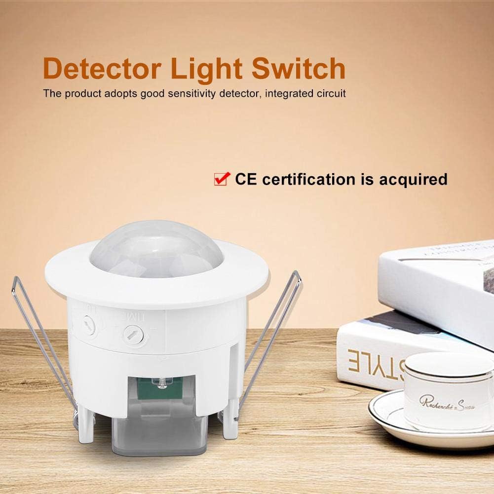 360 Degree Infrared Motion Sensor, Recessed Ceiling PIR Detector 110-240V AC, 7.6 x 7.9cm - Image 4