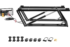 Uargd Portable Car Lift, 7000 lbs Capacity for Home Garage, Adjustable 3-Level Design with 29.4" Lift Height & Remote Control