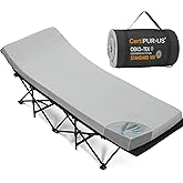 CYMULA Camping Cot Mattress 2in Memory Foam Sleeping Pad,Soft Warm Non-Slip Camping Mattress Topper with Retaining for Adults,Portable Roll up Pad for Travel(75 x30)(only Mattress)