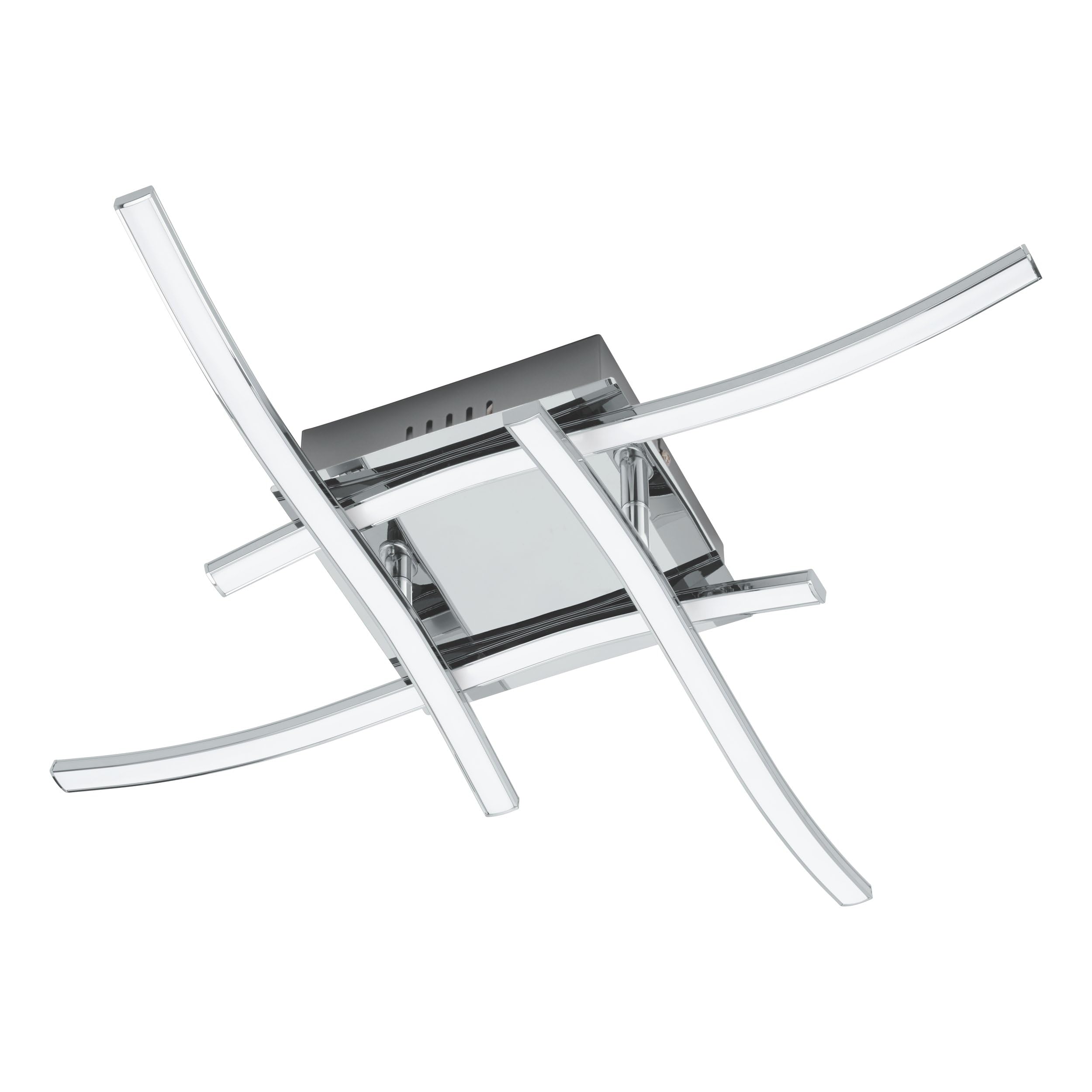 Eglo LED Ceiling lamp Valmora, 4-Light Ceiling Fixture, Material: Aluminium, Plastic, Colour: Chrome