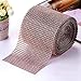 First to act tactical Diamond Rhinestone Mesh Ribbon Supreme Quality Sparkling Bling Wrap Ribbon Bulk DIY Roll for Arts Crafts Party Decorations, 24 Rows, 1 Roll (Champagne, 4.75in x 10yards)