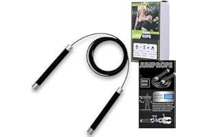 OKMABA Jump Rope For Fitness Men & Women, Jump Rope with Weighted Handles, Weighted Jump Rope, Speed Jumping Rope for Crossfit Workout, Length Adjustable Skipping Rope