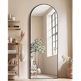 58"x19"Floor Mirror Full Length,Arched Full Length Mirror with Stand,Full Body Mirror,Hanging or Large Leaning for Bedroom Living Room Black