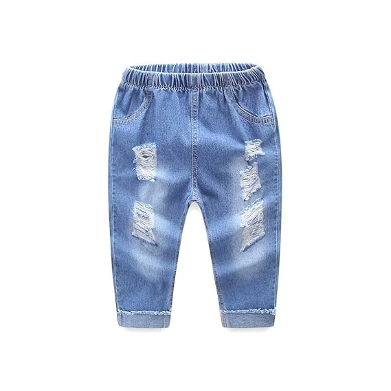 TAOtTAO Kinder Kid Infant Jungen Mädchen Loch Jeans Denim Casual Lange Hosen Kleidung