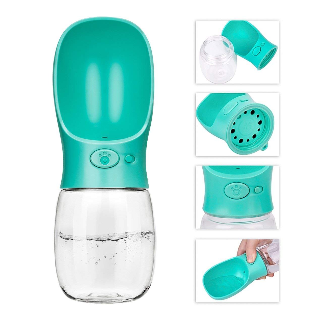 Portable Pet Dog Water Bottle - Portable Pet Dog Water Bottle - Portable Dog Water Dispenser, Fashion Pet Water Bottle Travel Dog Cat Water Dispenser with Drinking Feeder, Leak Proof, 350ml/12oz