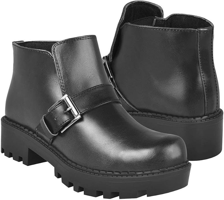 STYLO Women's Casual Boots 1602 Black, Black, 6 US Boots