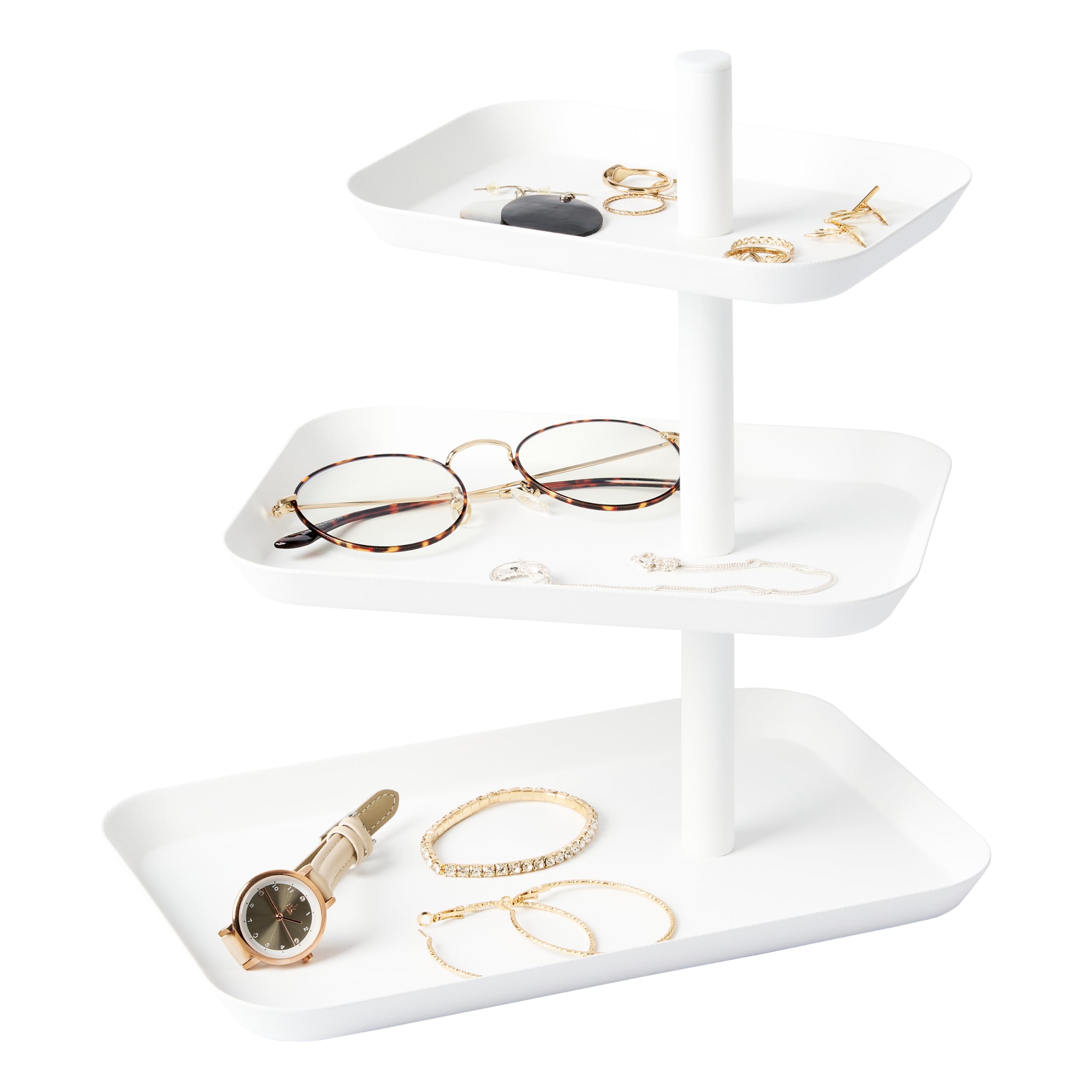 Photo 1 of *Missing Parts*
YAMAZAKI home 4724 3-Tier Accessory Tray-Jewelry Holder & Storage Organizer, One Size, White