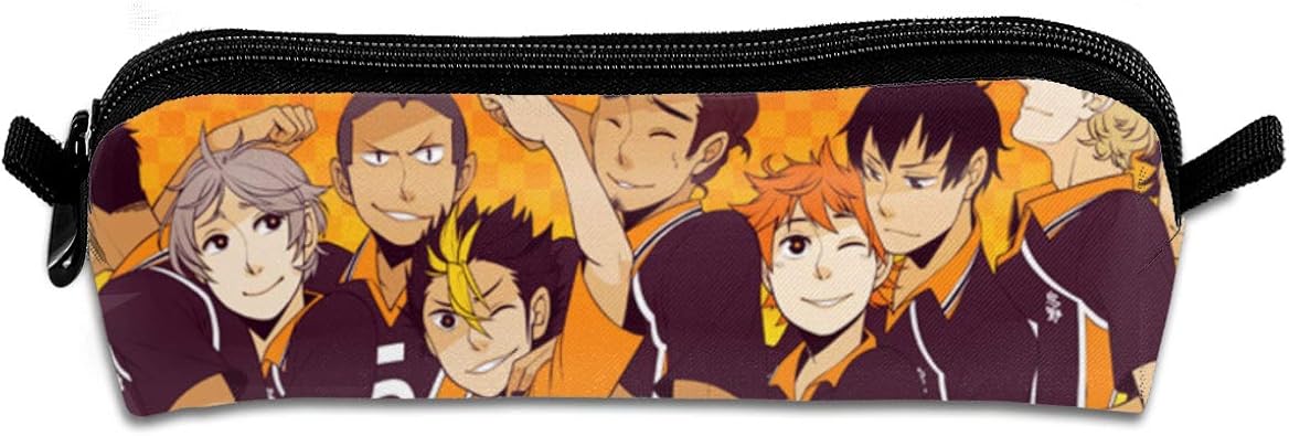 Amazon Haikyuu Funny ペンケース ペンポーチ かわいい 女の子 男の子 イラスト デザイン 筆箱 筆入れ 大容量 文房具 収納 ケース 小学生 中学生 高校生 おしゃれ 多機能 Pencil Case 男女兼用 ノーブランド品 シューズ バッグ