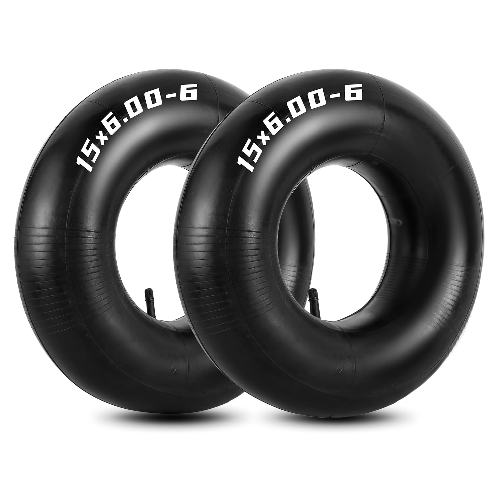 Photo 1 of NYXOVA 2 Pack 15 x 6.00-6 Inner Tubes, TR-13 Straight Valve Stem Tire Tube, Universal Fit for Lawn Mowers, Wheelbarrows, ATVs, Go Karts, Durable, Shock Absorbing, Replacement Tire Tube