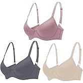 Dpizgic 3PC Bras for Women Push up T-Shirt Bra Pack Everyday
