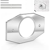 One-Hole-Remodel-Cover-Plate for 2 Handle or 3 Handle ShowerPolished Chrome | Compatible with Moen &amp; Delta Shower Valve Trim Single Hole Renovation Shower Cover Plate