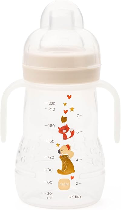 MAM Trainer Night Cup 220ml with Glow Handles Spill-Free 4+ Months