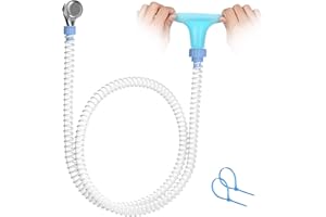 Zhongpu Reach Handheld Shower Head with 6 Ft Hose Slip-On Faucet Sprayer Attachment for Pet Bathing Kitchen and Utility Sink – No Installation Needed – Fits Faucets Up to 3” Wide