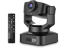 NexiGo N990 4K PTZ Zoomable Webcam, Video Conference Camera System with 5X Digital Zoom, Sony Starvis Sensor, Position Preset, Dual Stereo Mics, Audio Jacks for External Mics (Renewed)