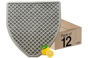 LIBEROLL Urinal Mats (12 Pack) High-Tech Bamboo Charcoal Absorbs Odor Non-Slip Deodorization Gray Floor Water Absorption Urine Mats for Men's Restrooms & BathroomsMens Urinal (12)