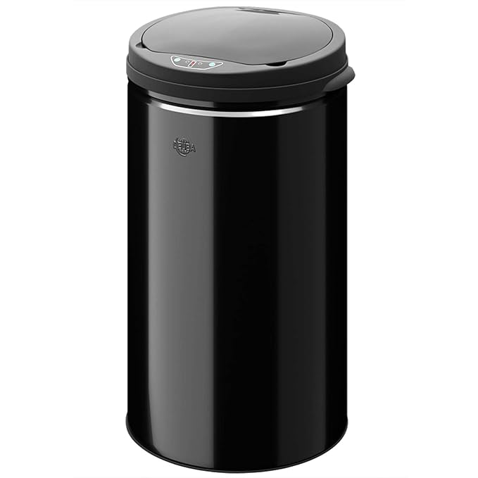 Deuba Sensor Mülleimer 56L Abfalleimer mit LED Funktionsanzeige Automatik Müllbehälter Abfallbehälter Edelstahl Papierkorb mi